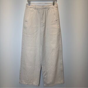 adidas KSENIASCHNAIDER Baggy Wide Leg Jeans Women's Size 30 Beige Original Denim